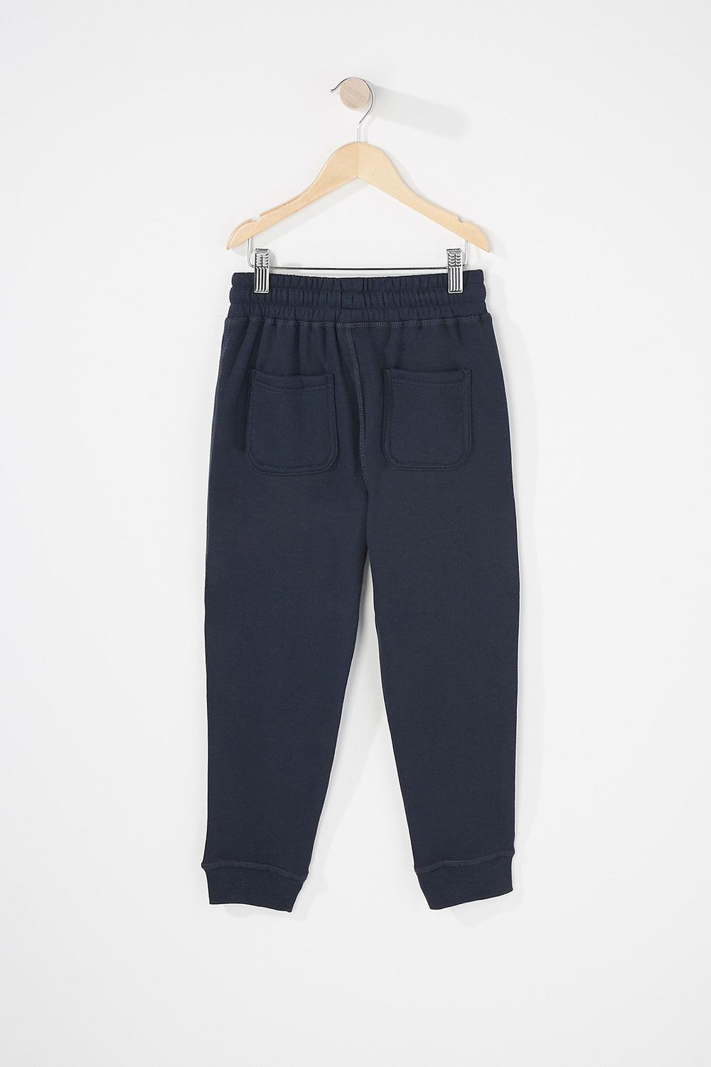 Kids Boys Fleece Zipper Drawstring Jogger Navy