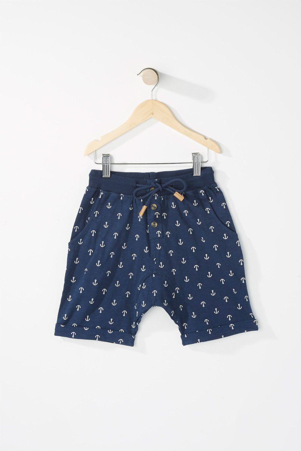 Kids Boys Lightweight Graphic Drawstring Short Navy