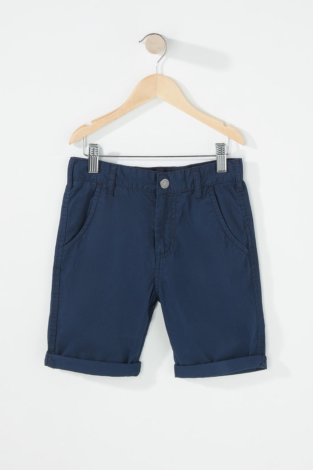 Kids Boys Roll-Up Chino Short Navy