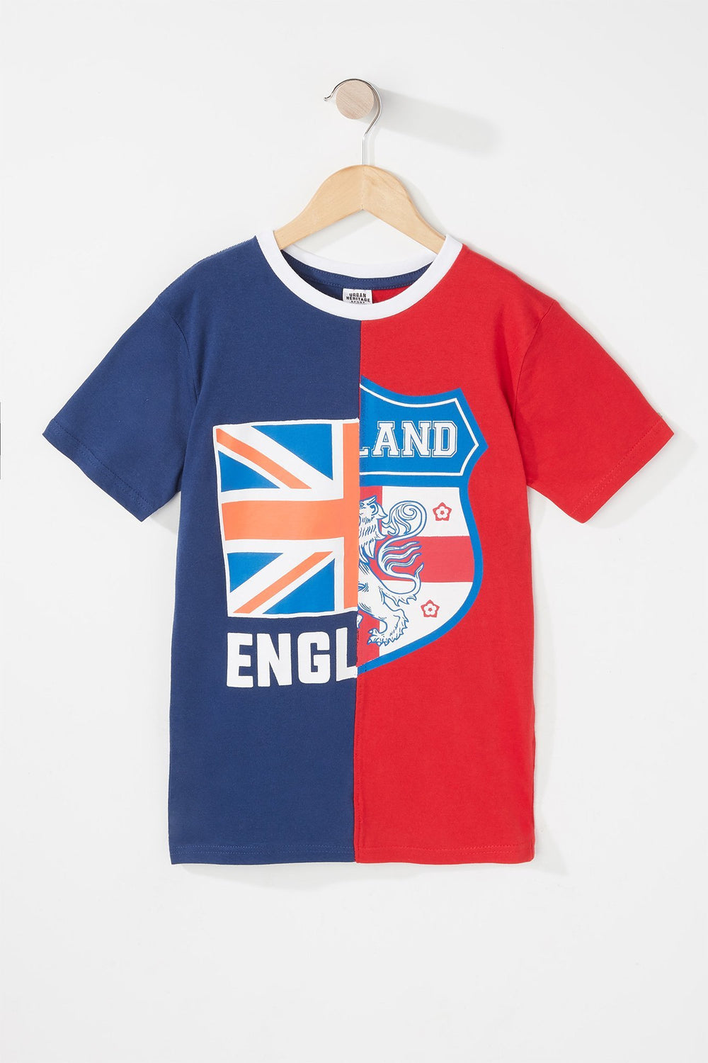 Kids Boys World Cup England Crewneck T-Shirt Navy