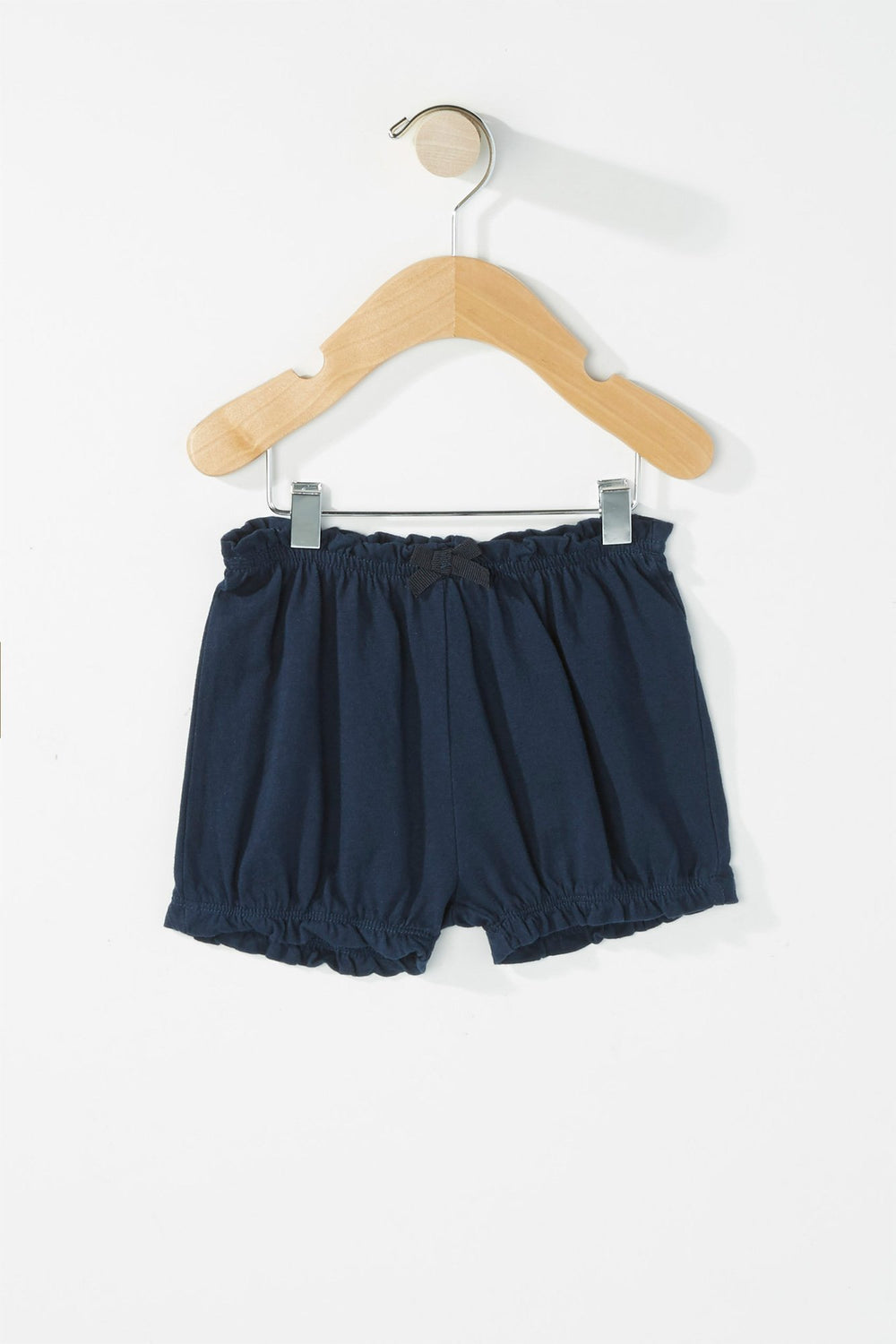 Kids Girls Ruffle Lightweight Drawstring Short Navy