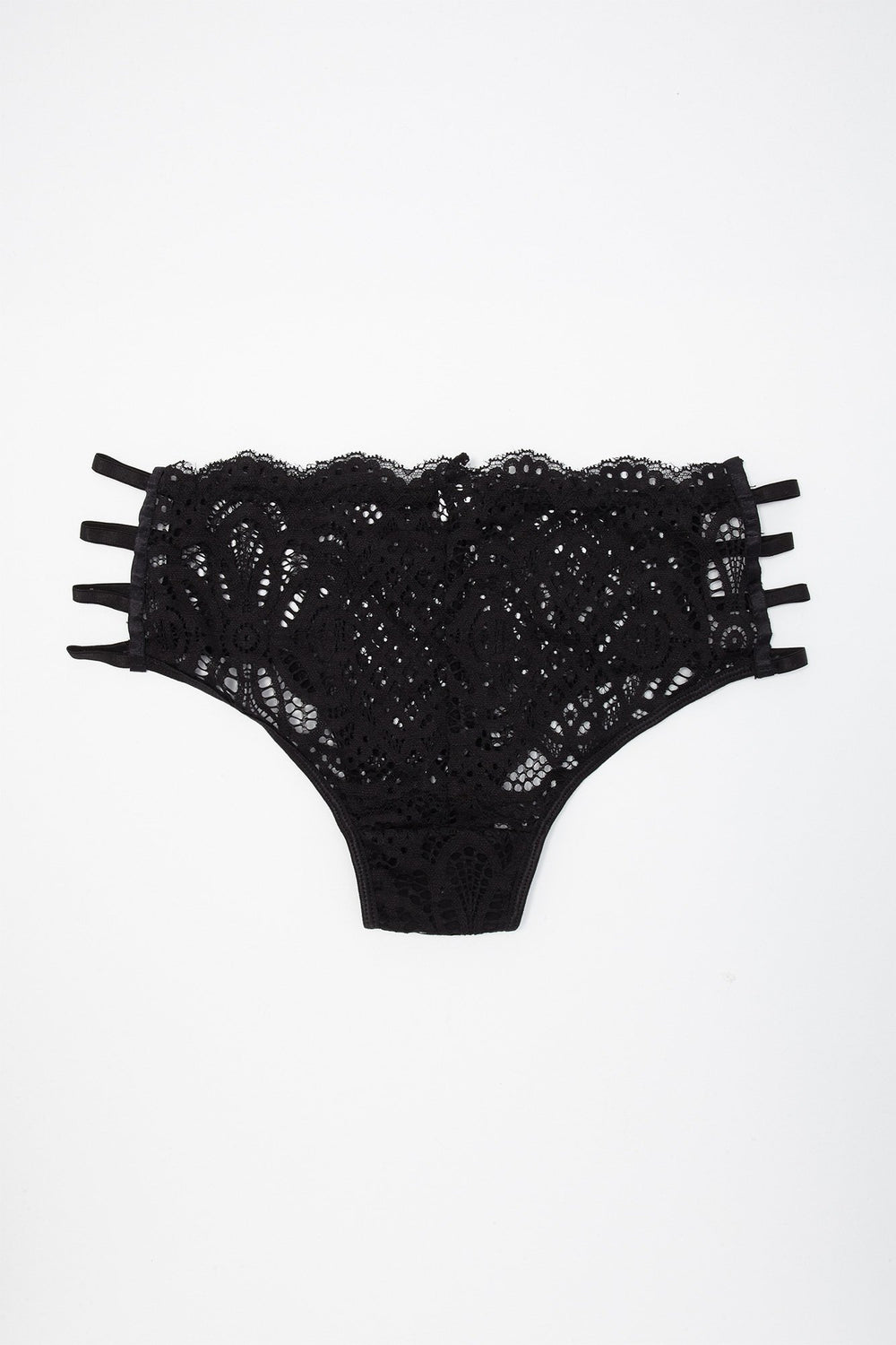 Women Culottes aux hanches à taille haute et motif de cage Noir