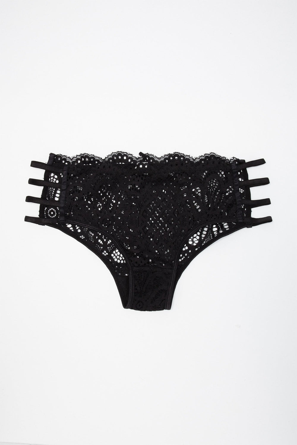 Women Culottes aux hanches à taille haute et motif de cage Noir