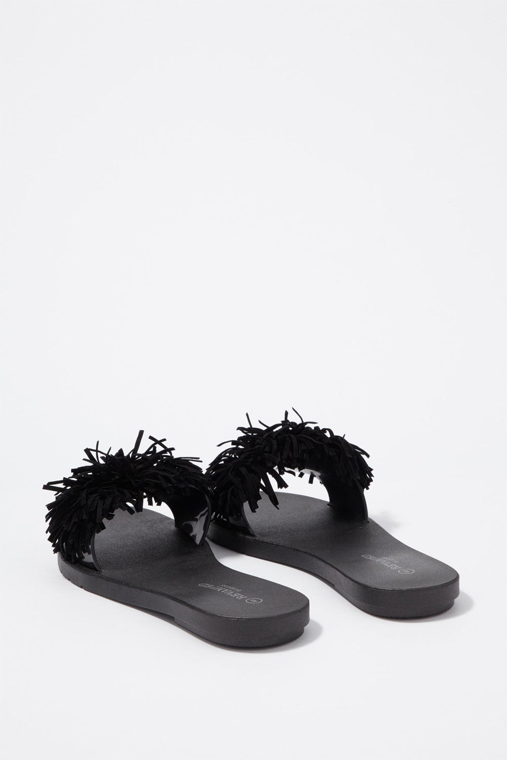 Women Mules avec franges Noir