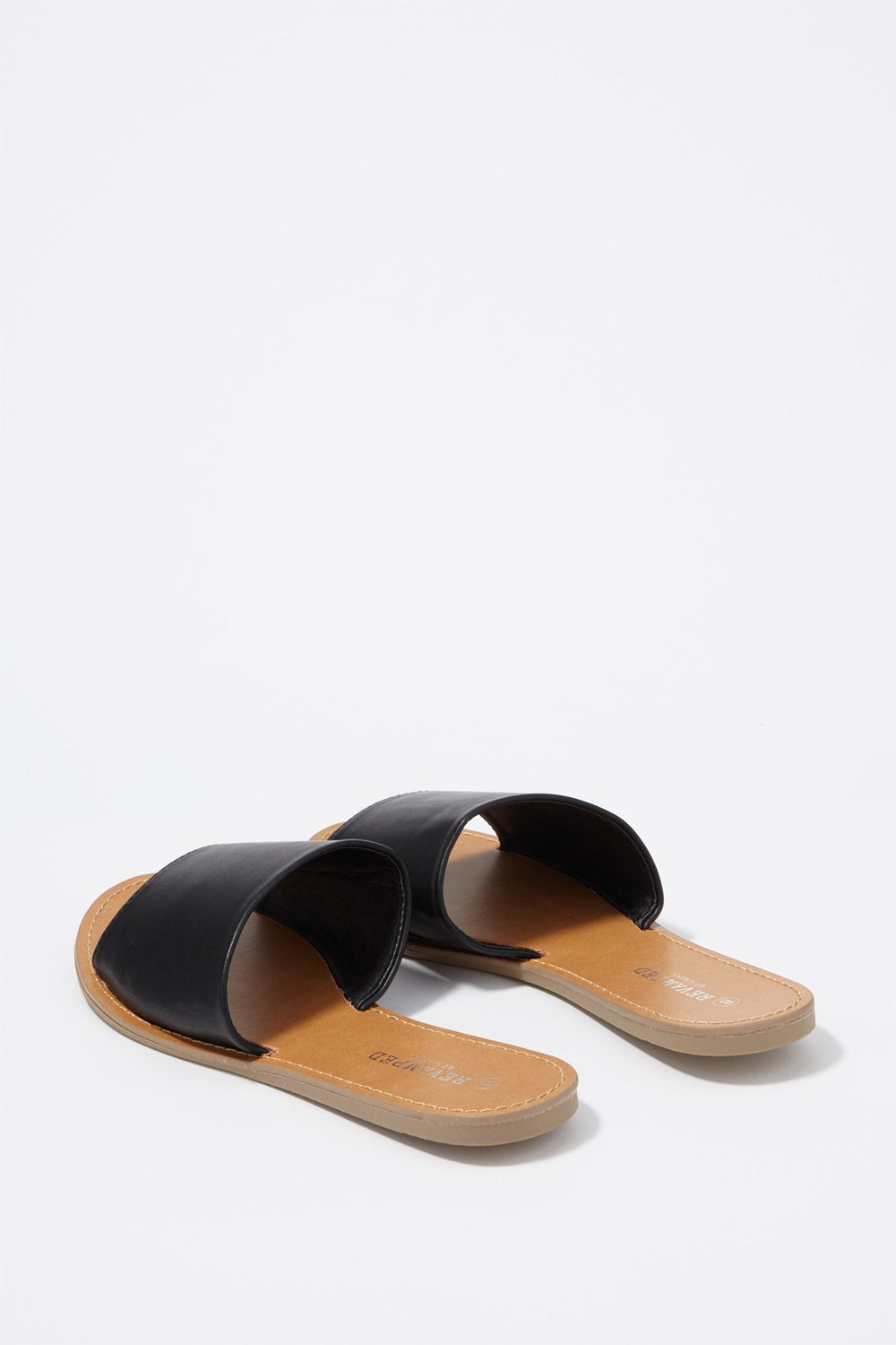 Women Mules en similicuir Noir