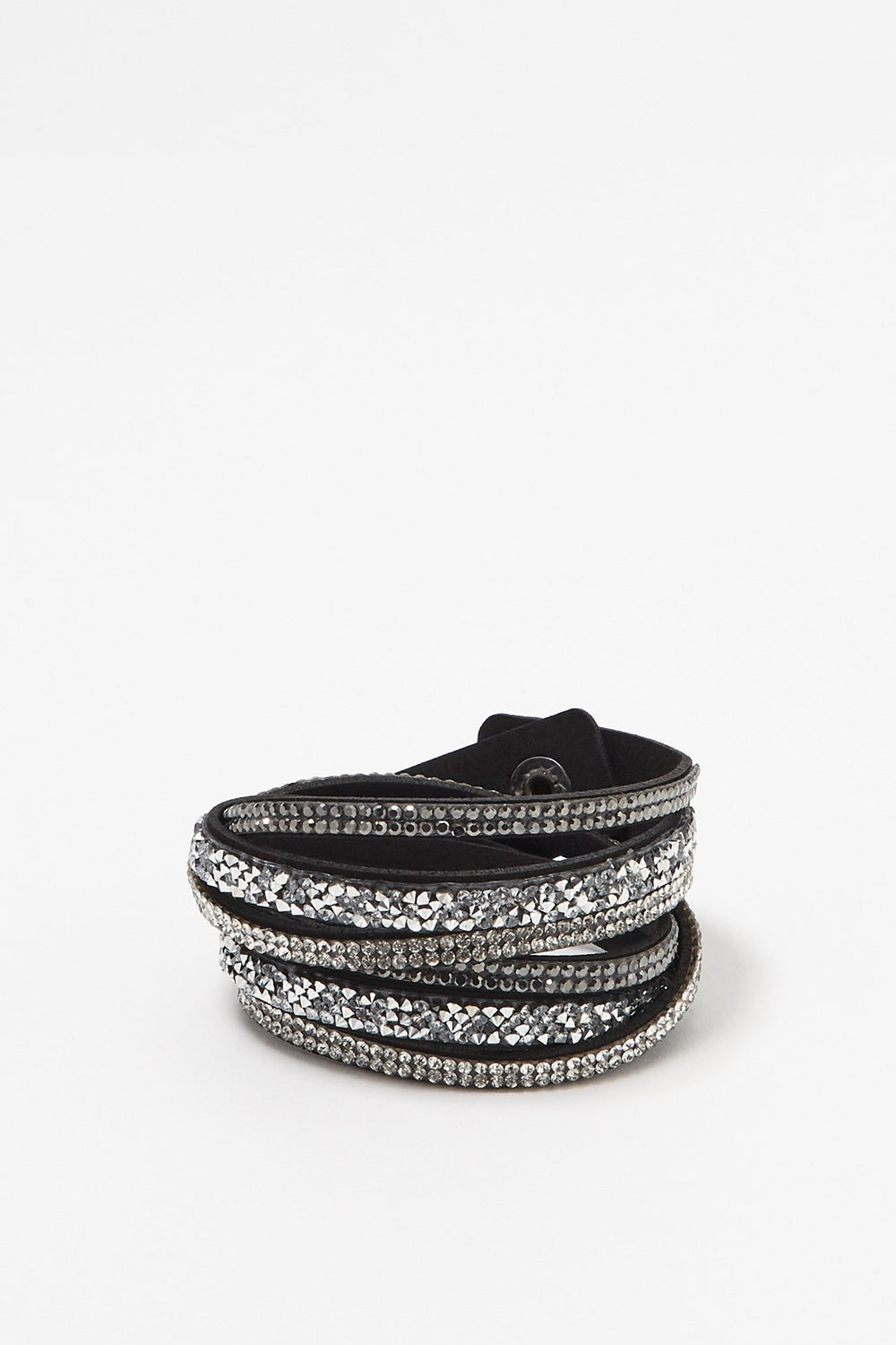 Women Bracelet avec pierres du Rhin Noir