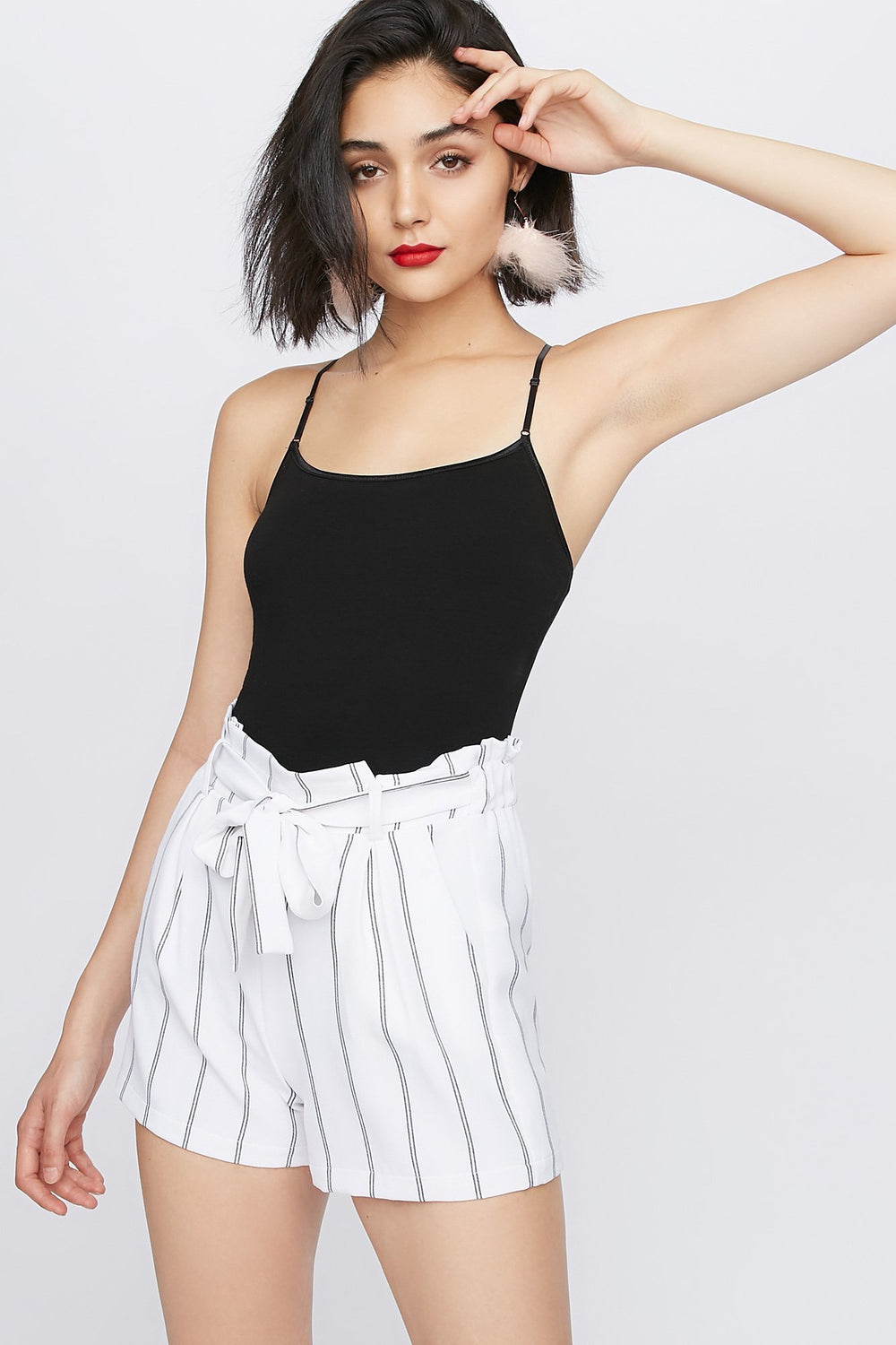 Women Camisole de base super extensible Noir