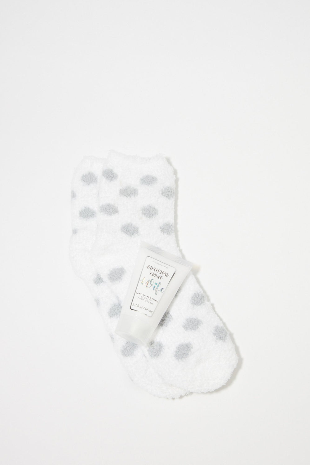 Women Chaussettes ultra-pelucheuses et crème pour les pieds Noir