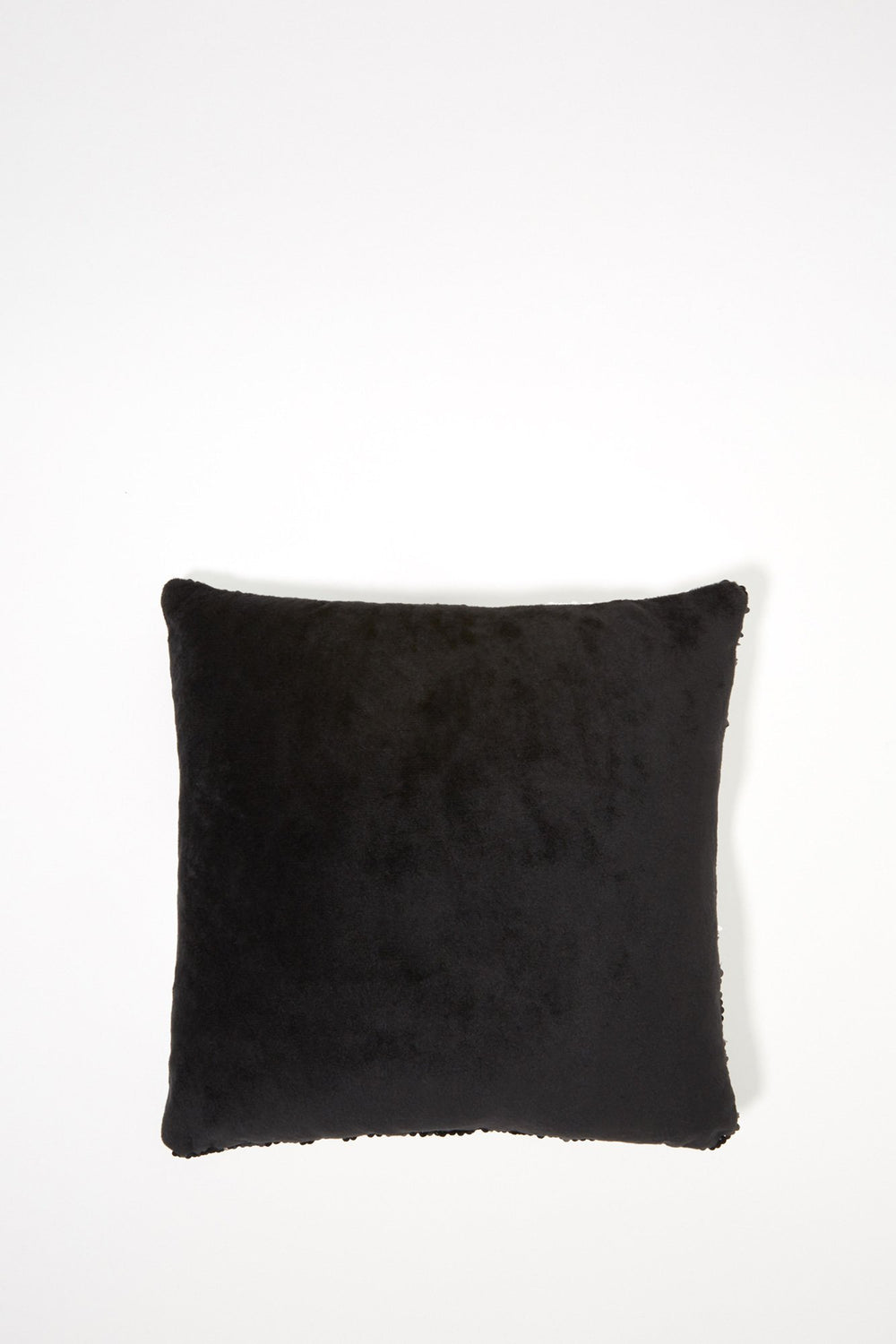 Women Coussin avec paillettes réversibles Noir