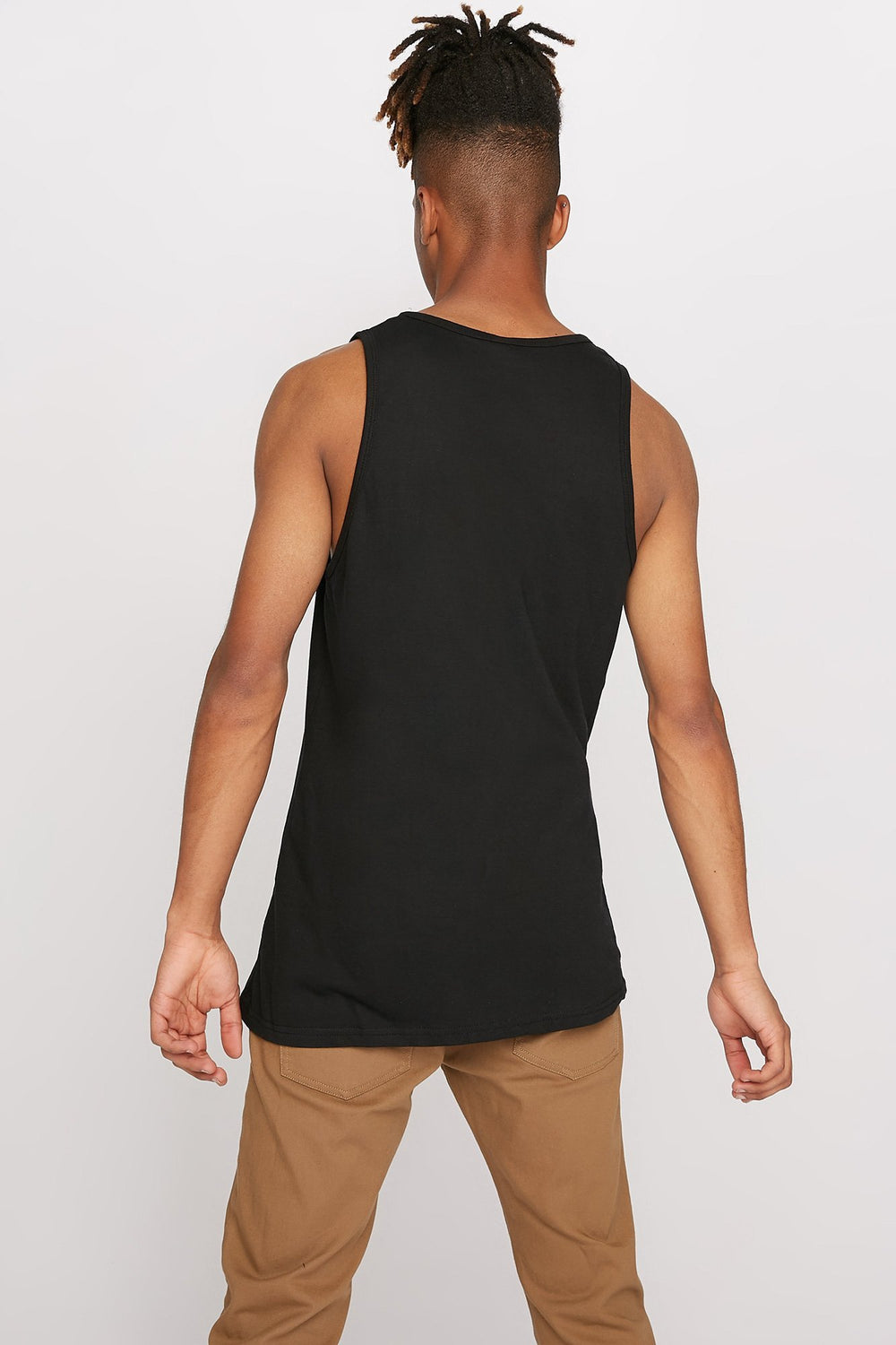 Men Débardeur à motif tropical et imprimé Good Vibes Noir