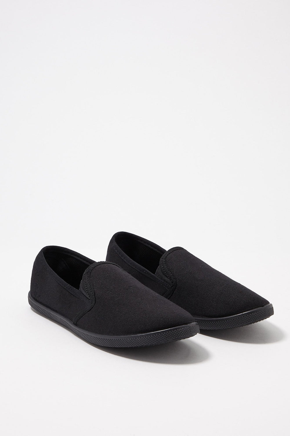 Women Espadrilles en toile à enfiler noires Noir