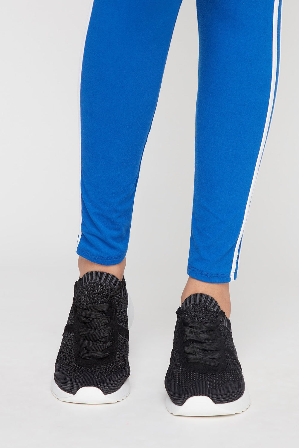 Women Espadrilles sport lacées en filet Noir