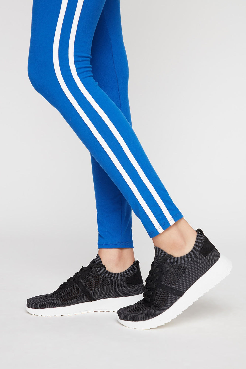 Women Espadrilles sport lacées en filet Noir