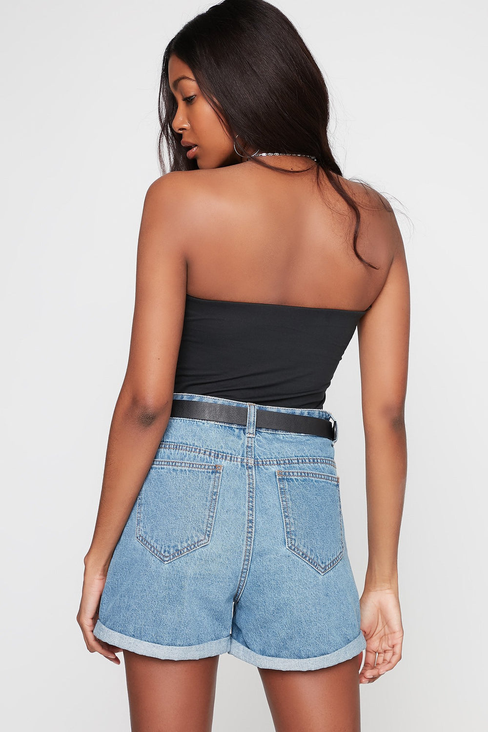 Women Maillot de base sans bretelles Noir