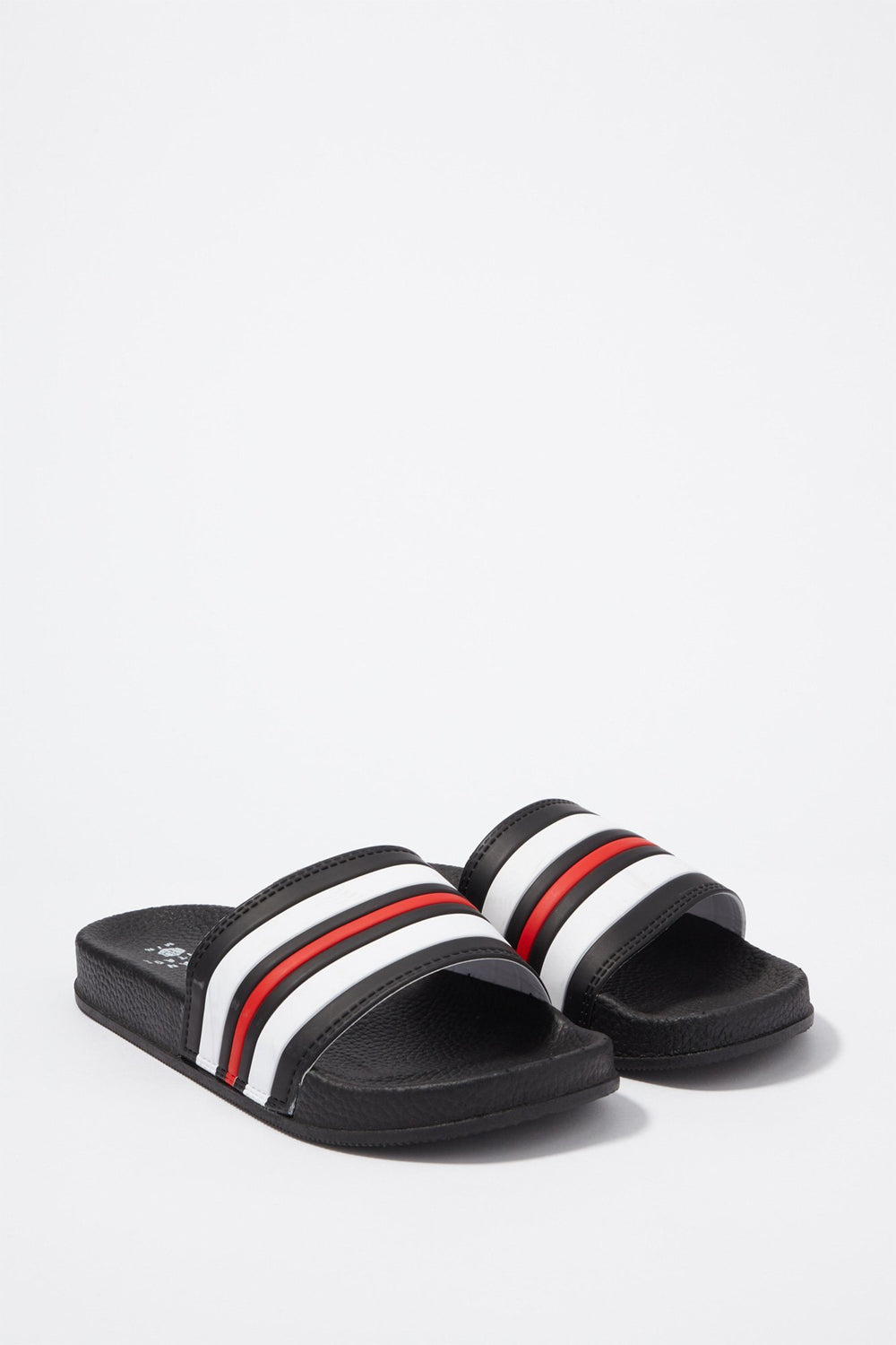 Men Mules à rauyures colorées Noir