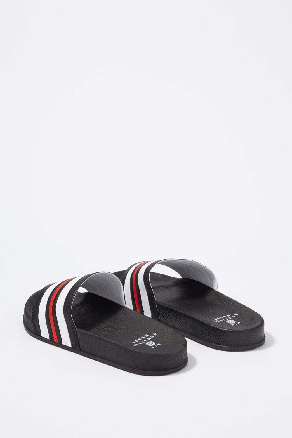 Men Mules à rauyures colorées Noir