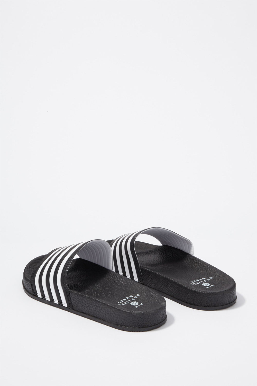 Men Mules rayées Noir