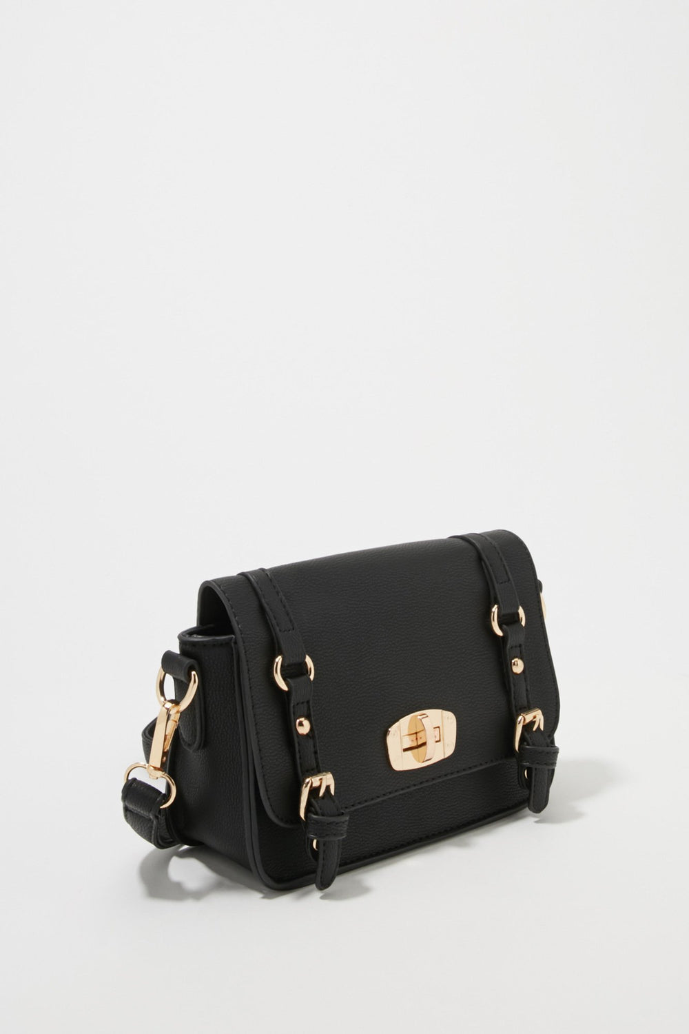 Women Sac à bandoulière avec boucle double Noir