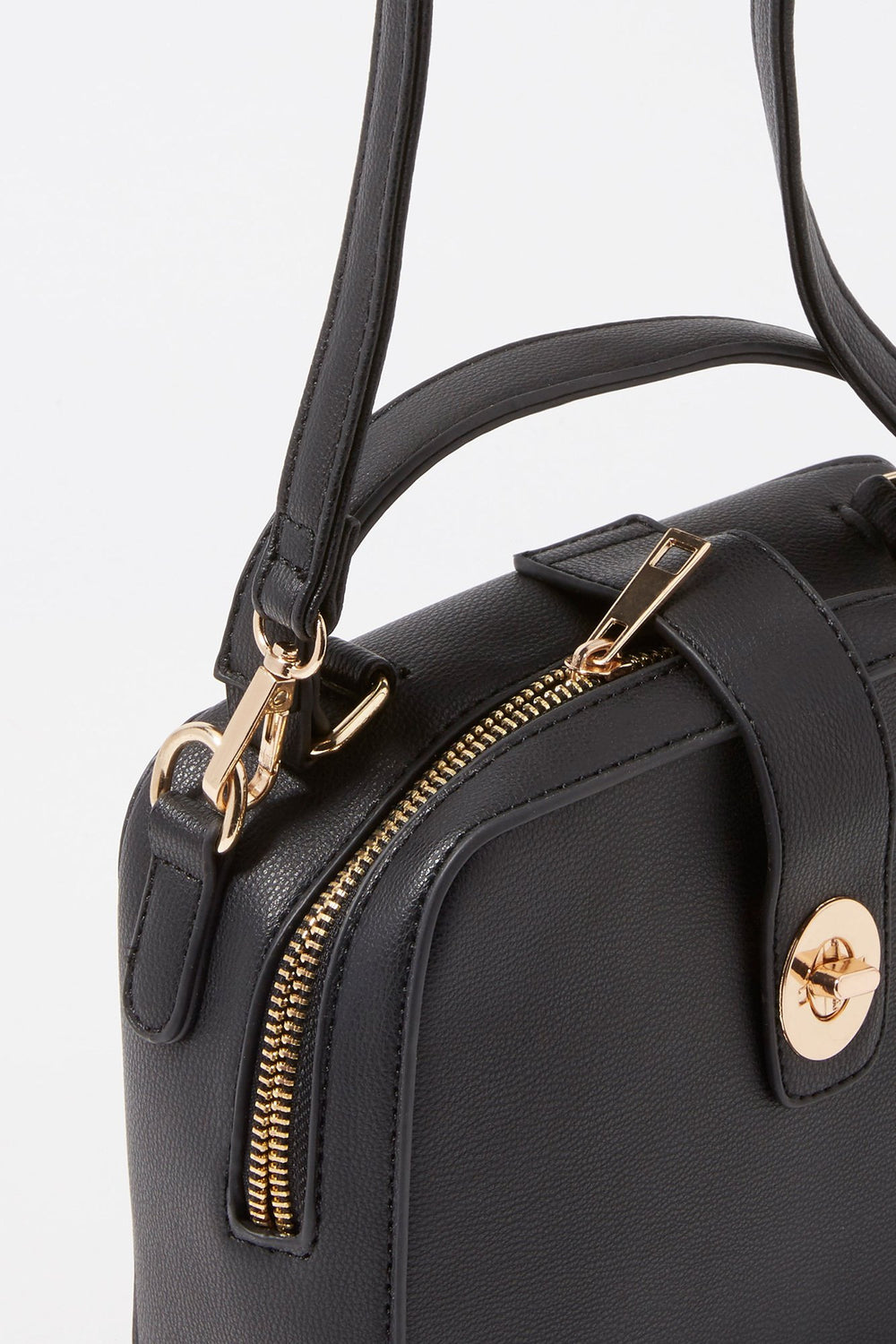 Women Sac à bandoulière avec verrou Noir