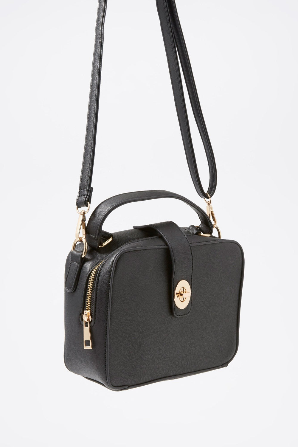 Women Sac à bandoulière avec verrou Noir