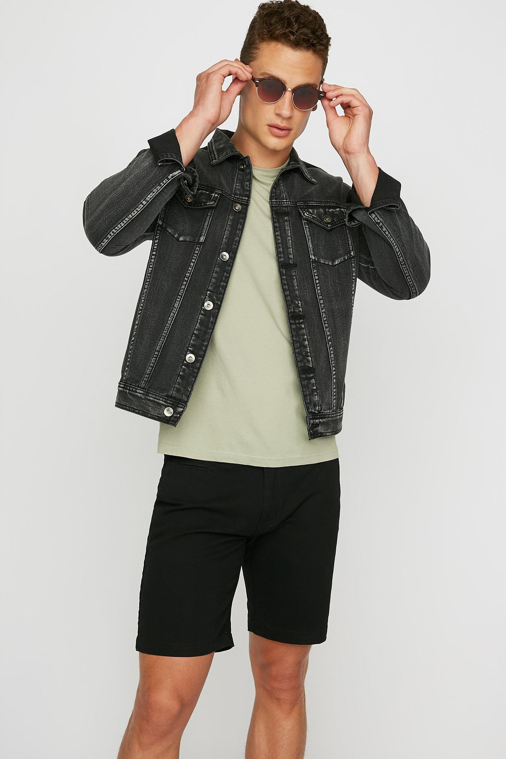 Men Short chino de base Noir