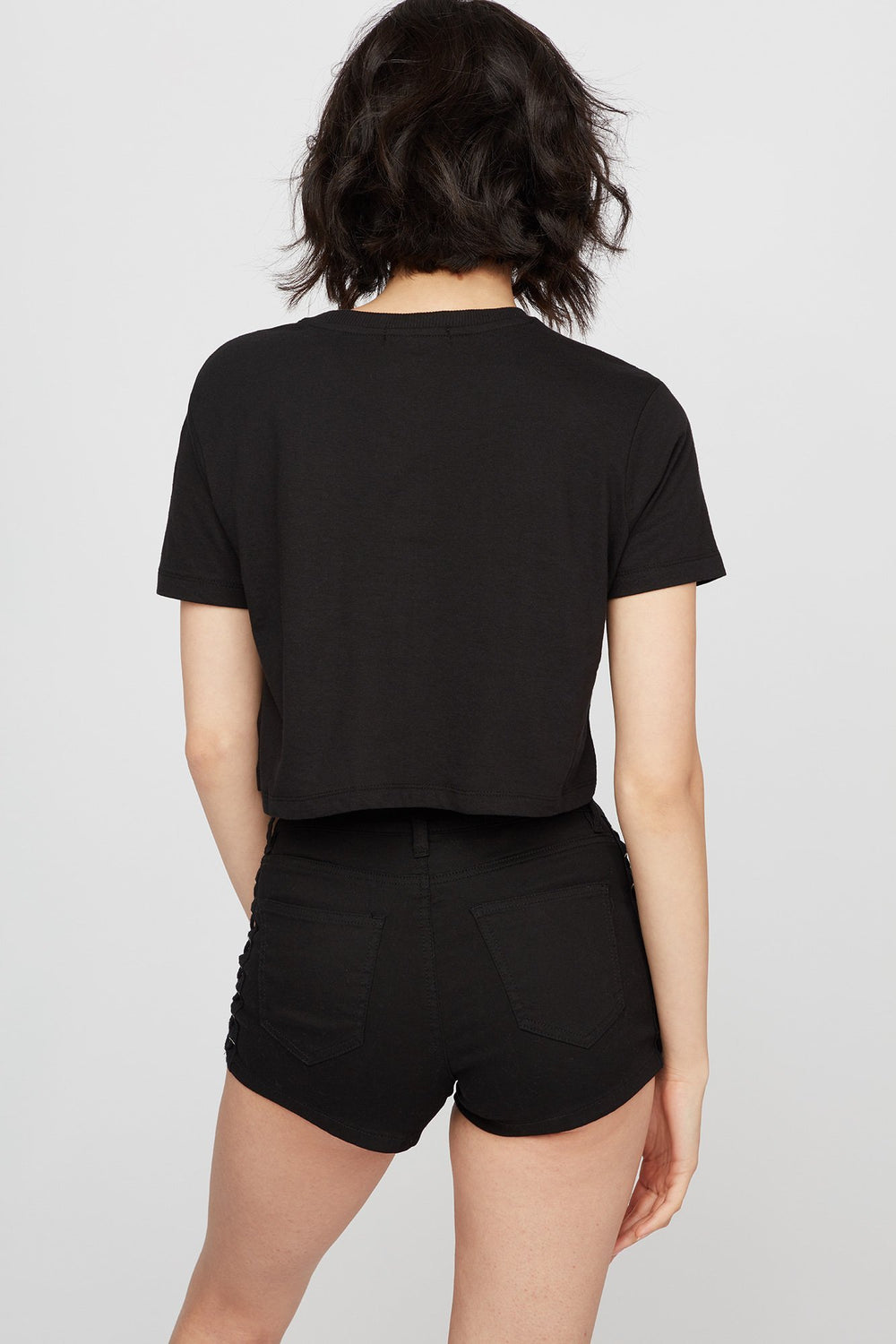 Women T-shirt court à imprimé Iconic Heart Noir