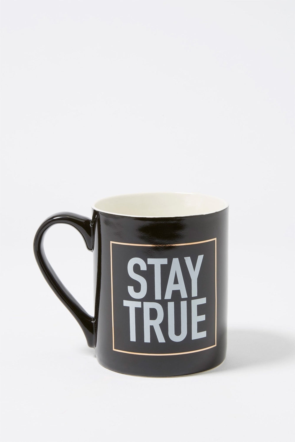 Women Tasse à imprimé Stay True Noir