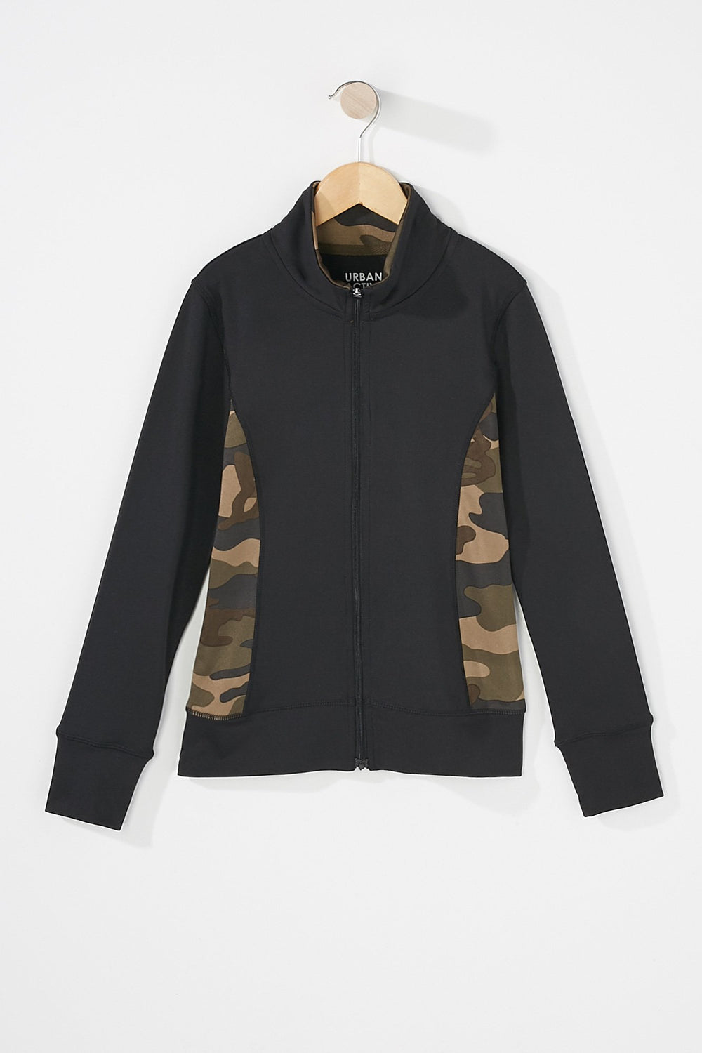 Kids Blouson Active avec blocs de couleurs et fermeture à glissière pour fille Noir