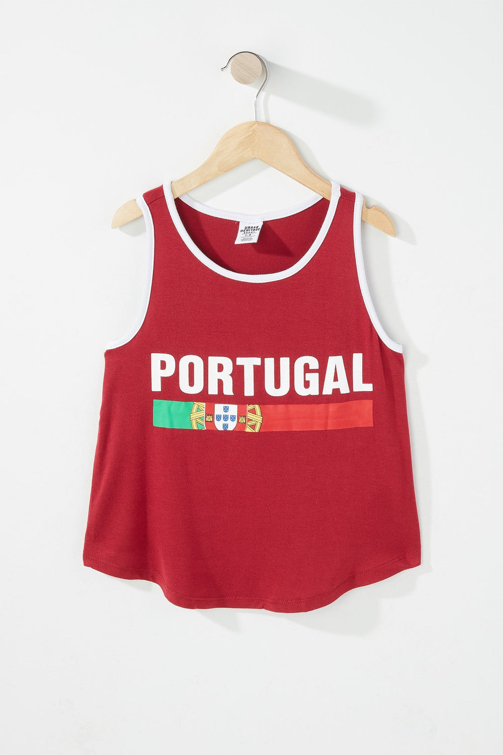 Kids Débardeur à liséré contrastant avec imprimé World Cup et ourlet arrondi pour fille Noir
