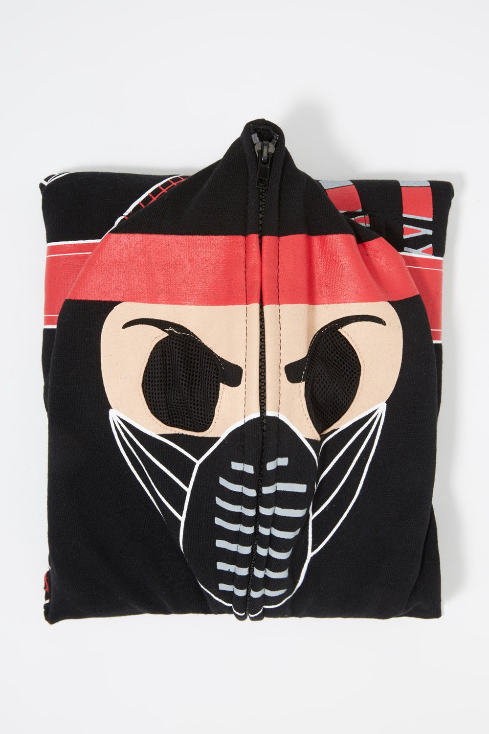 Kids Haut à capuchon Masque de ninja pour garçon Noir