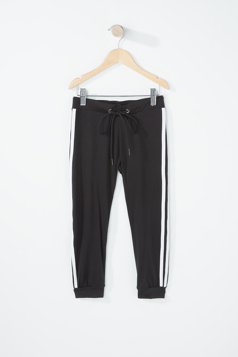 Kids Legging imprimé à rayures latérales pour fille Noir