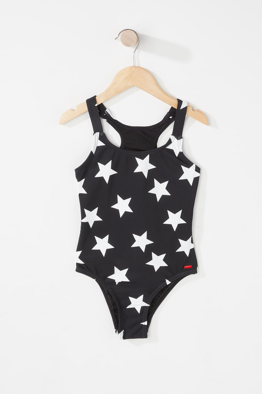 Kids Maillot de bain une-pièce à motif d'étoiles pour fille Noir