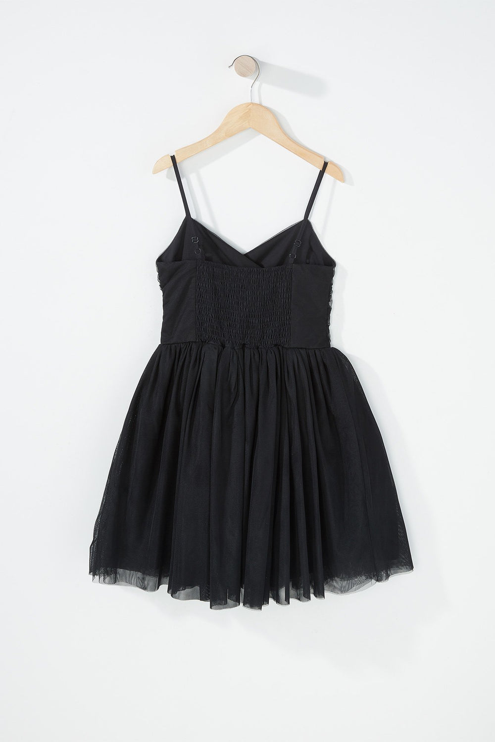 Kids Robe ballerine plissée en dentelle pour fille Noir
