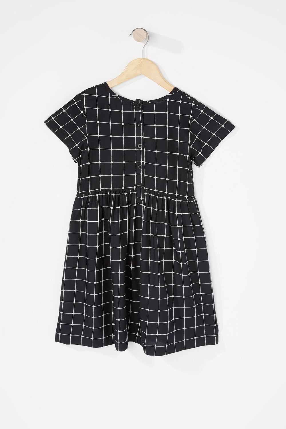 Kids Robe plissée à carreaux pour fille Noir