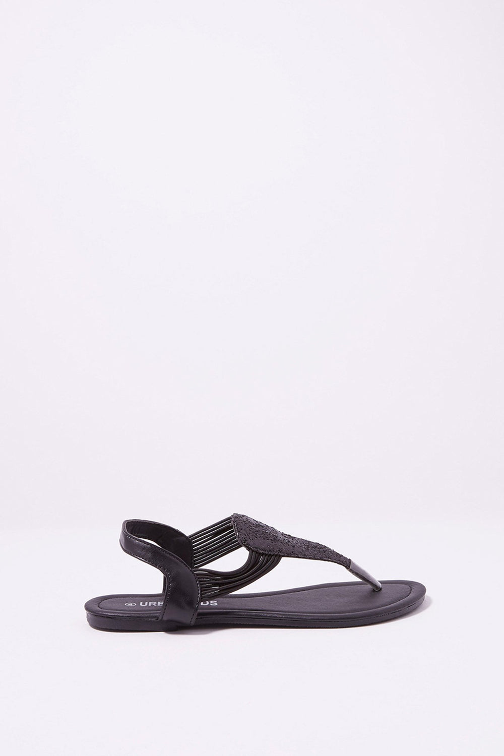 Kids Sandales en T scintillantes pour fille Noir
