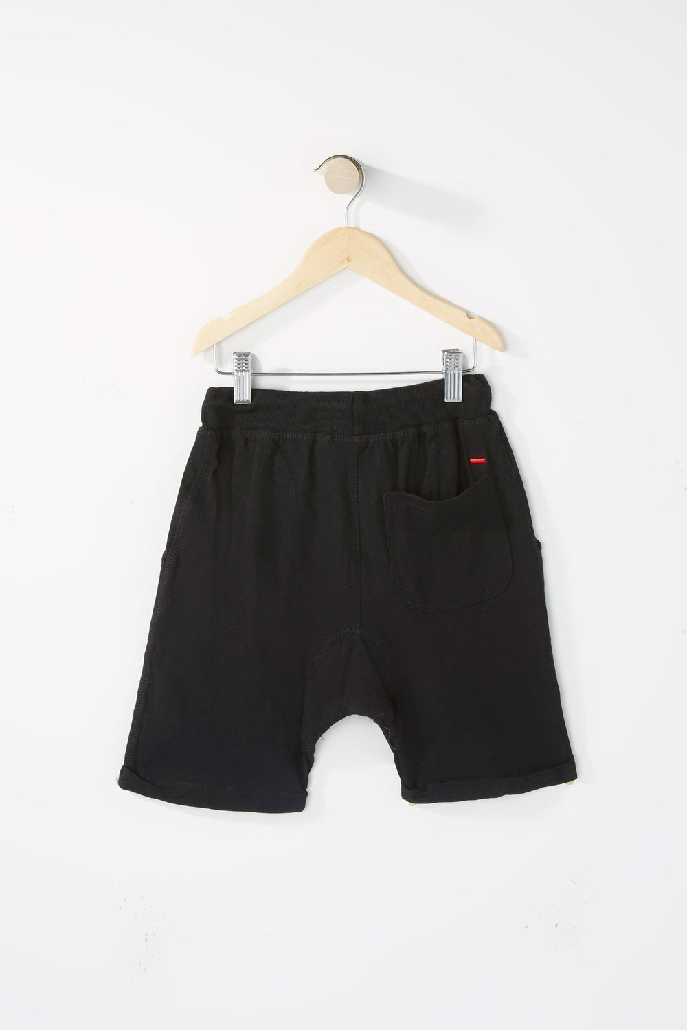 Kids Short léger à taille coulissante pour garçon Noir