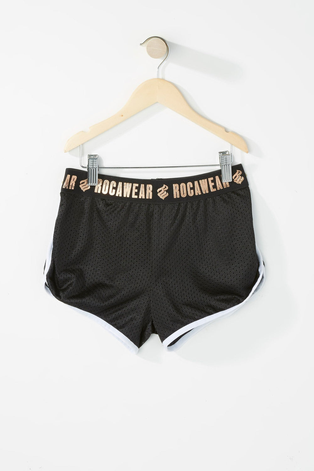 Kids Short Rocawear en filet avec ourlet arrondi pour fille Noir