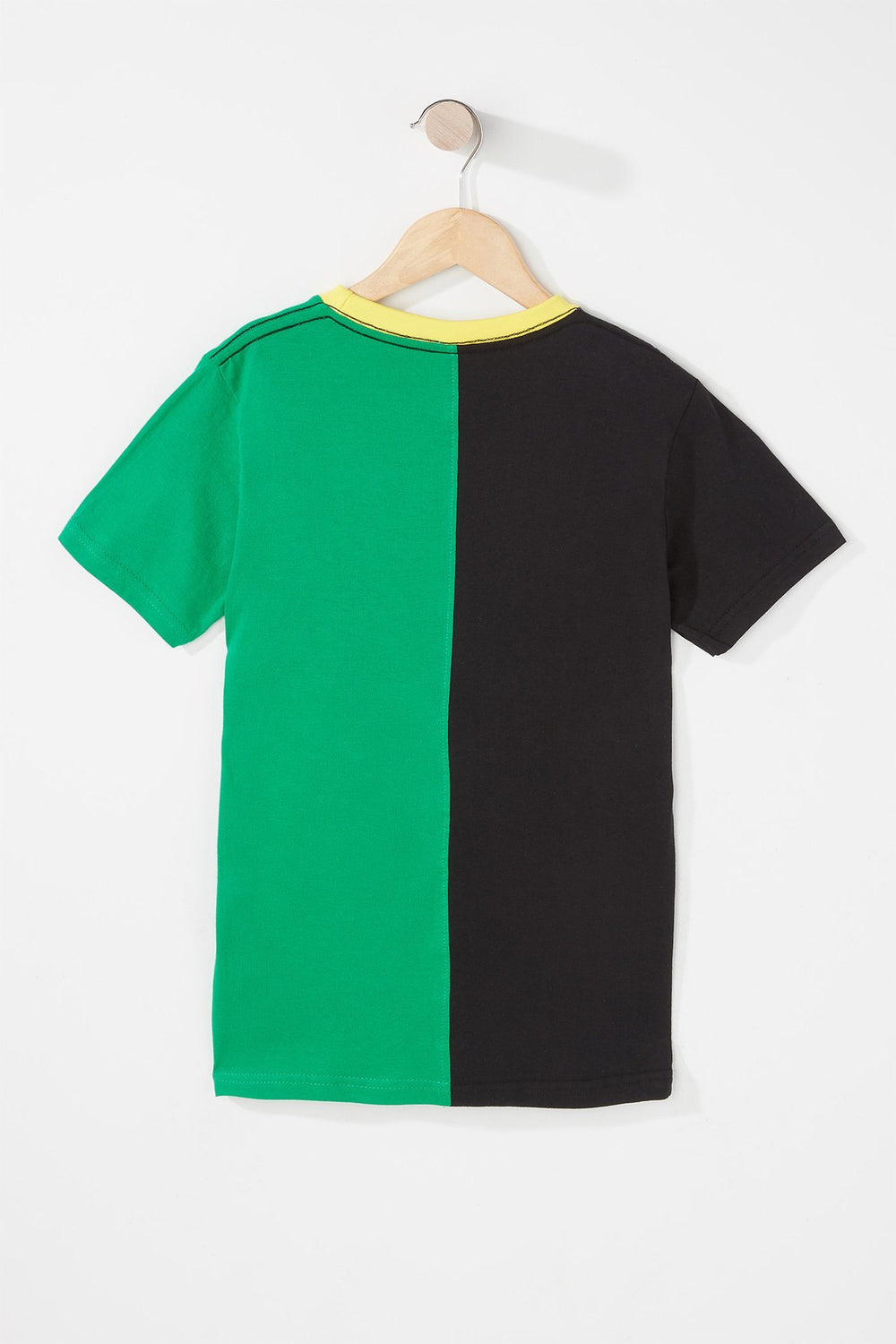 Kids T-shirt à imprimé World Cup Jamaica avec encolure dégagée pour garçon Noir