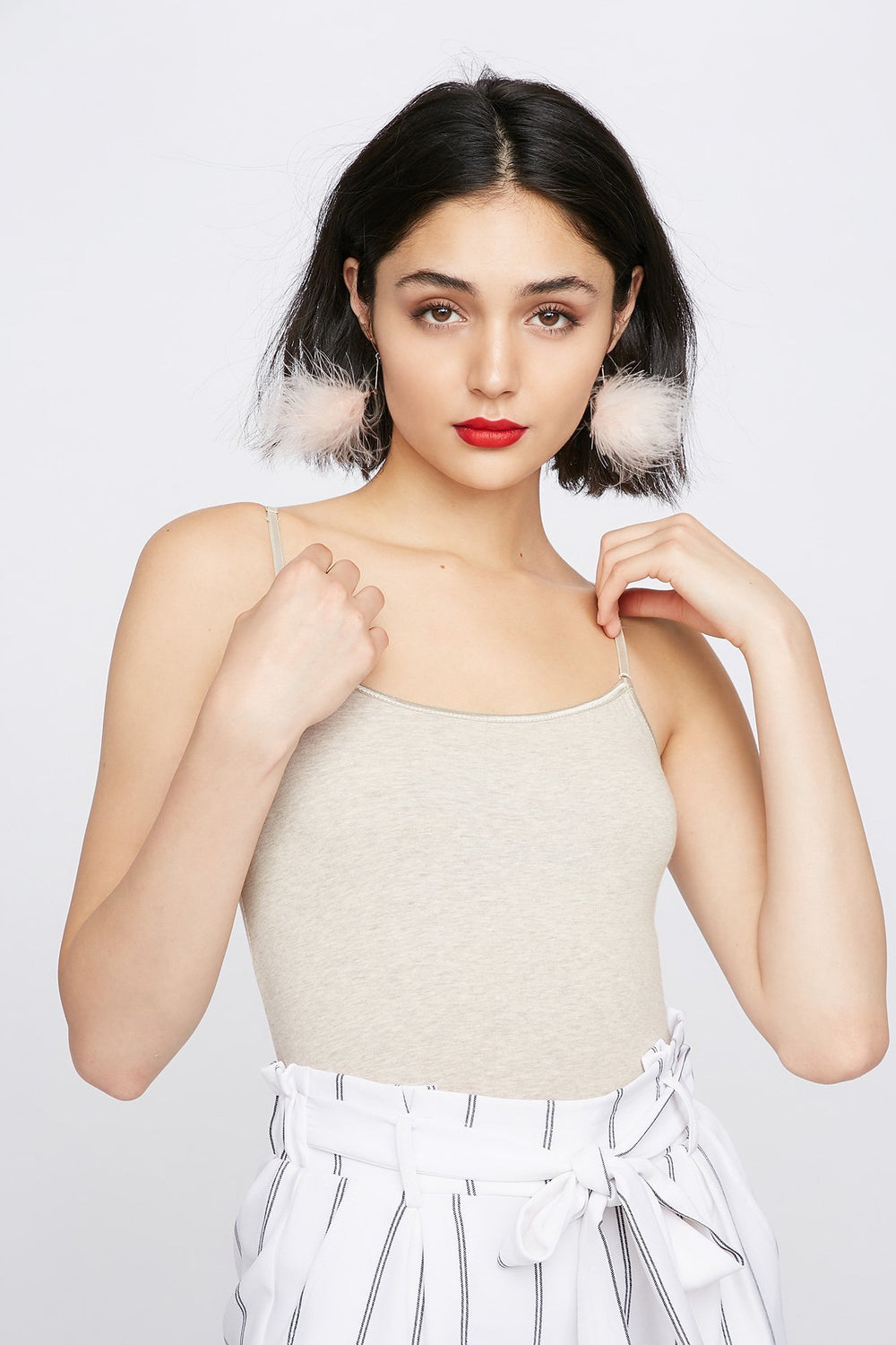 Women Super Stretch Basic Camisole Oatmeal