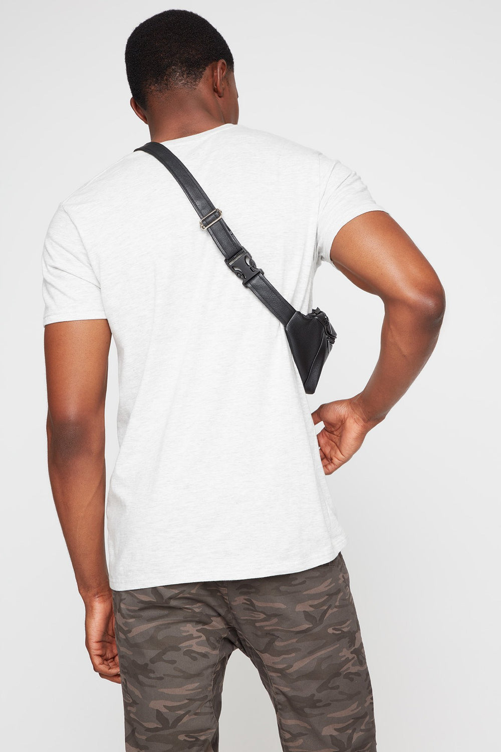 Men V-Neck T-Shirt Oatmeal