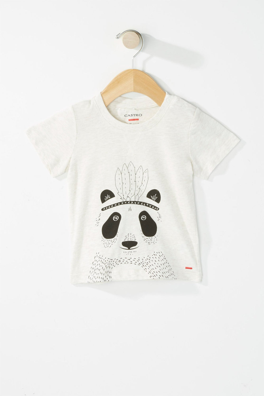 Kids Baby Girl Panda Graphic T-Shirt Off White