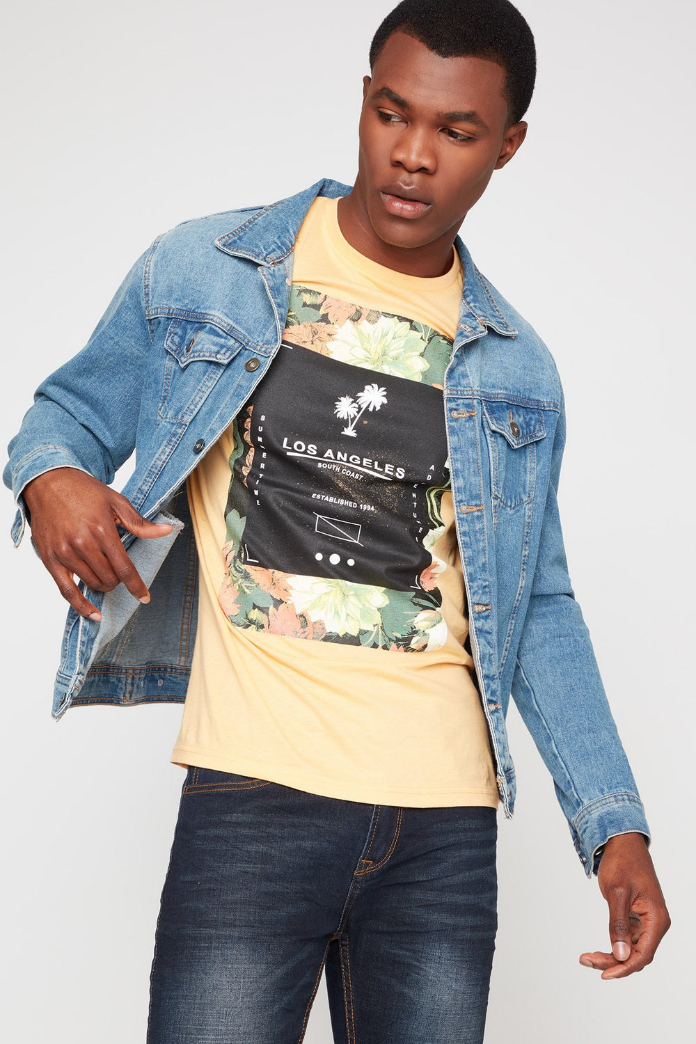 Men Los Angeles South Coast Graphic T-Shirt Orange