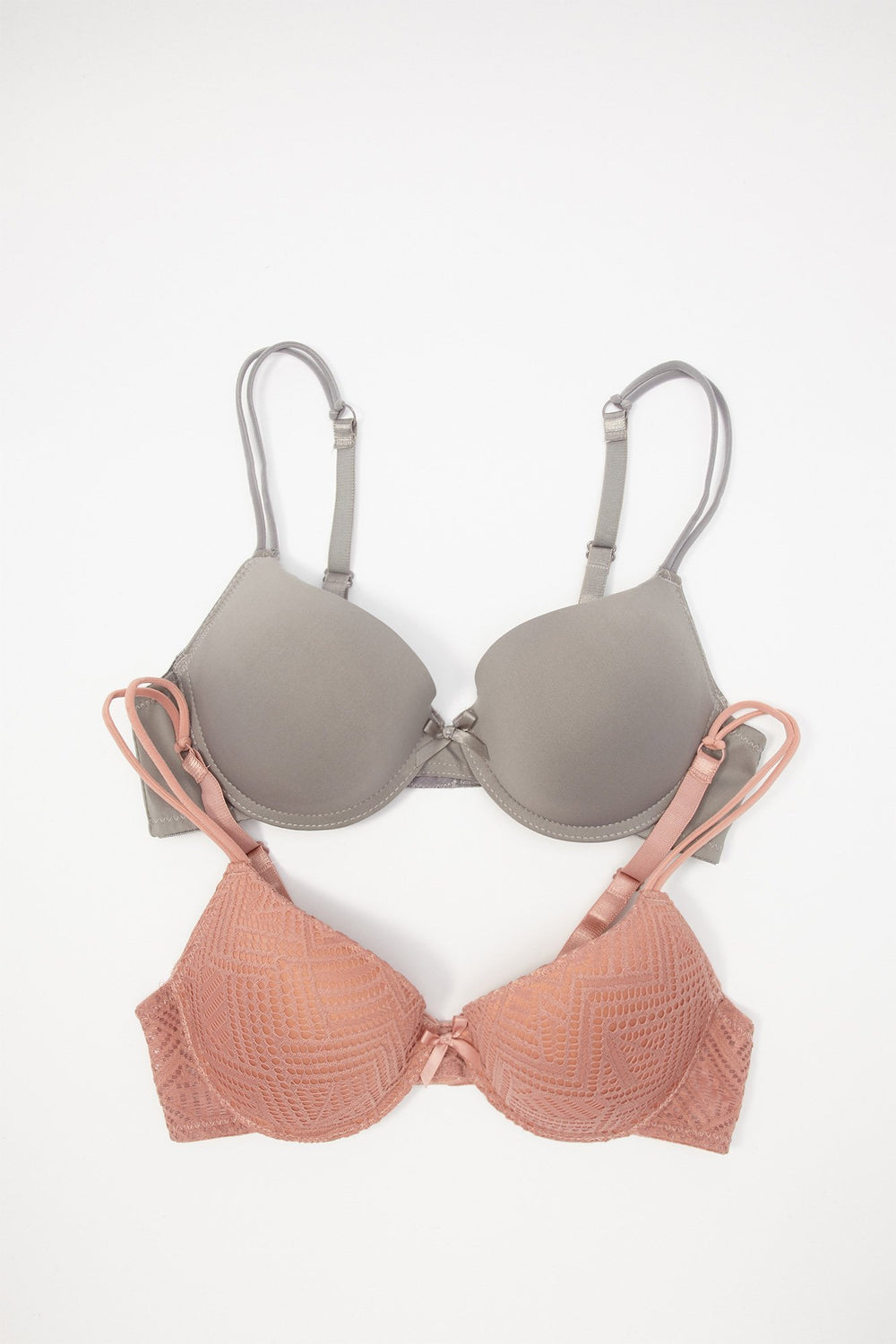 Women Crochet Push-Up Bra (2 Pack) Peach