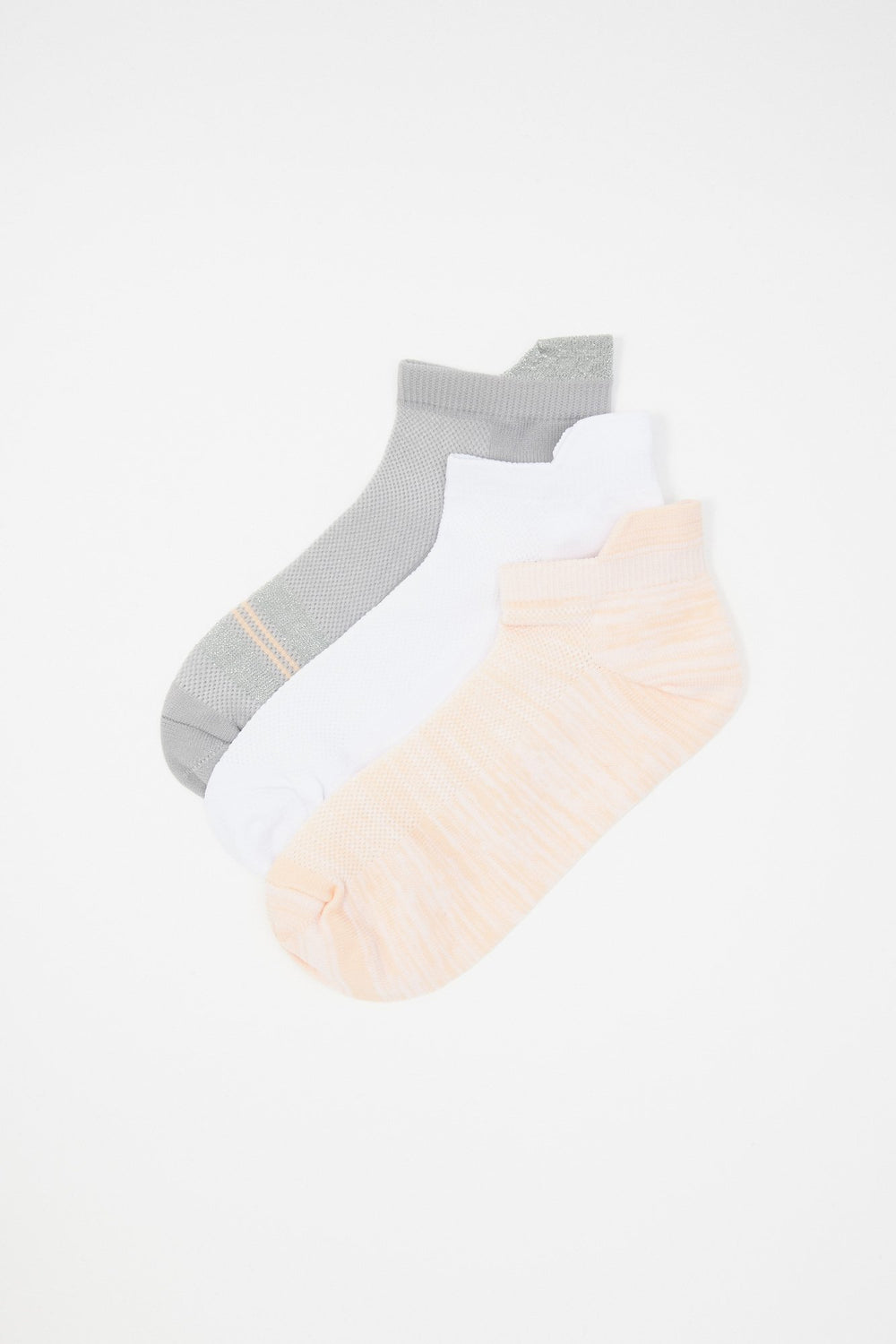 Women The Game Is On Graphic Atheltic Socks (3 Pairs) Peach