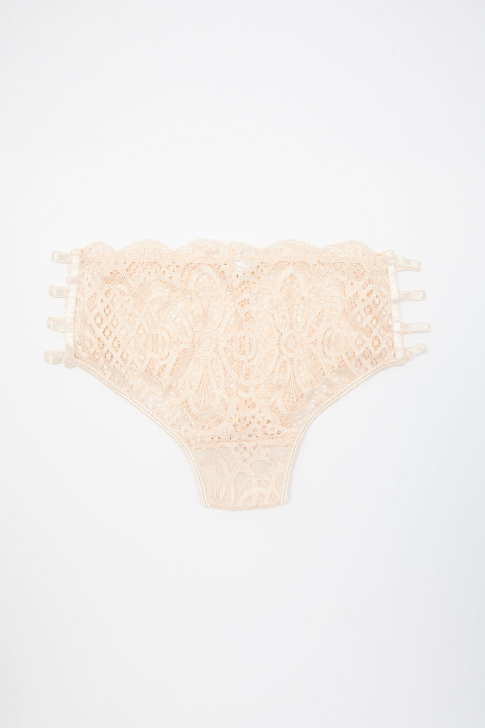Women High-Rise Lace Caged Hip Hugger Undie Pink