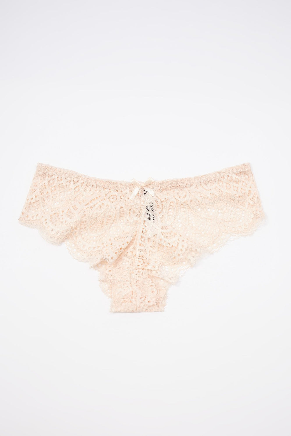 Women Mid-Rise Lace Undie Pink