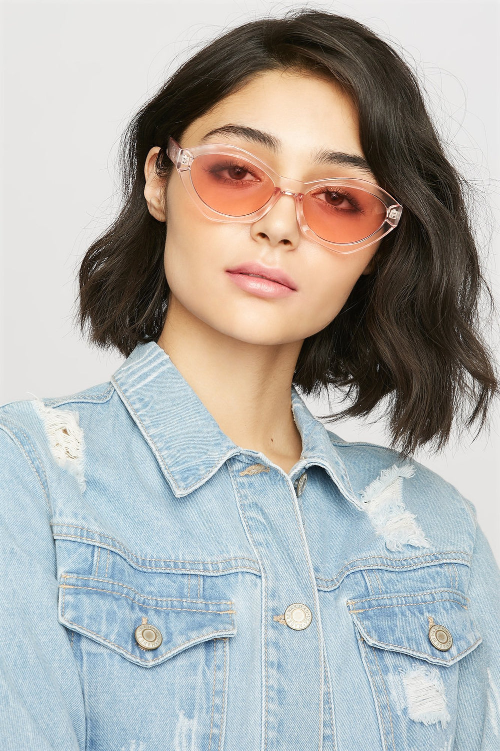 Women Basic Cat Eye Sunglasses Pink