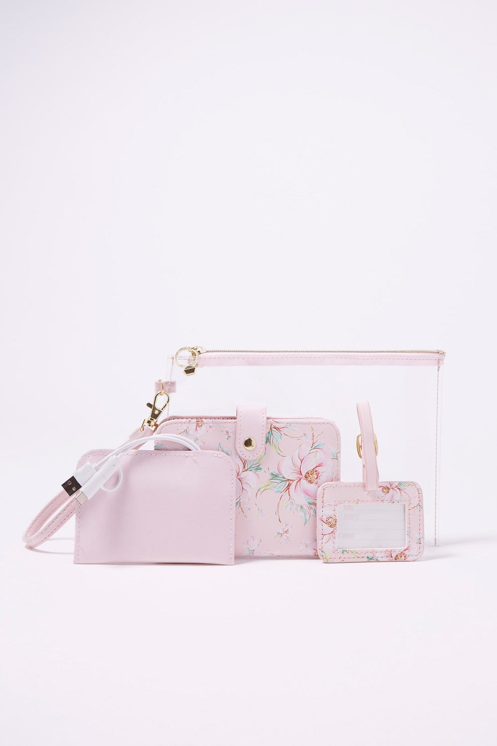 Women Floral Bridal Travel Kit Pink