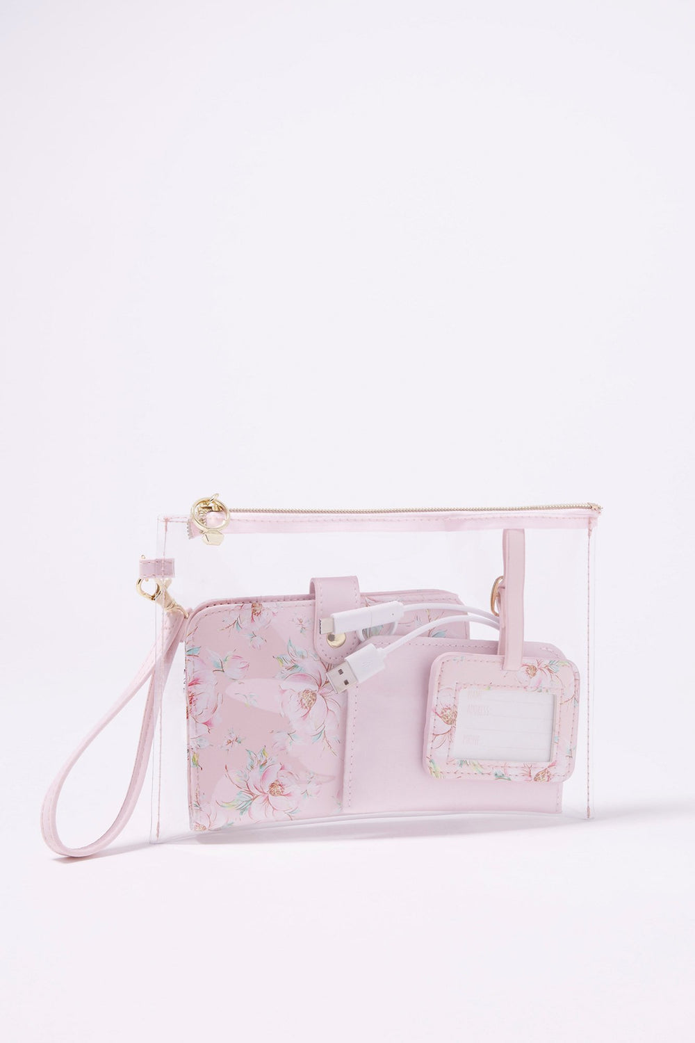 Women Floral Bridal Travel Kit Pink