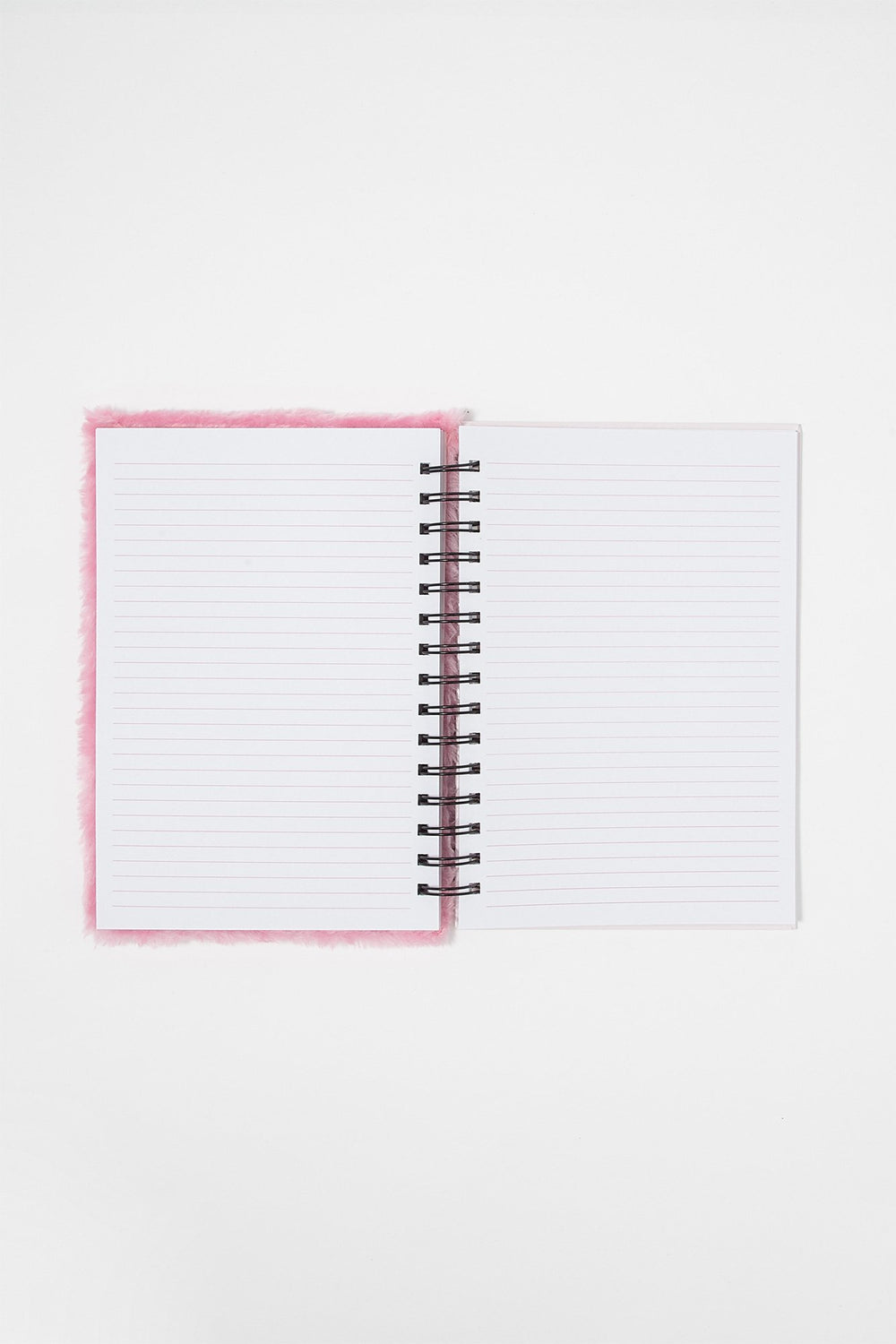 Women Furry Ballerina Graphic Ring Notebook Pink